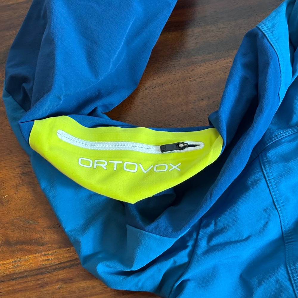 Ortovox Merino Inside Men Large Blue Hybrid Technical Full Zip Jacket Hoodless - Picture 5 of 8